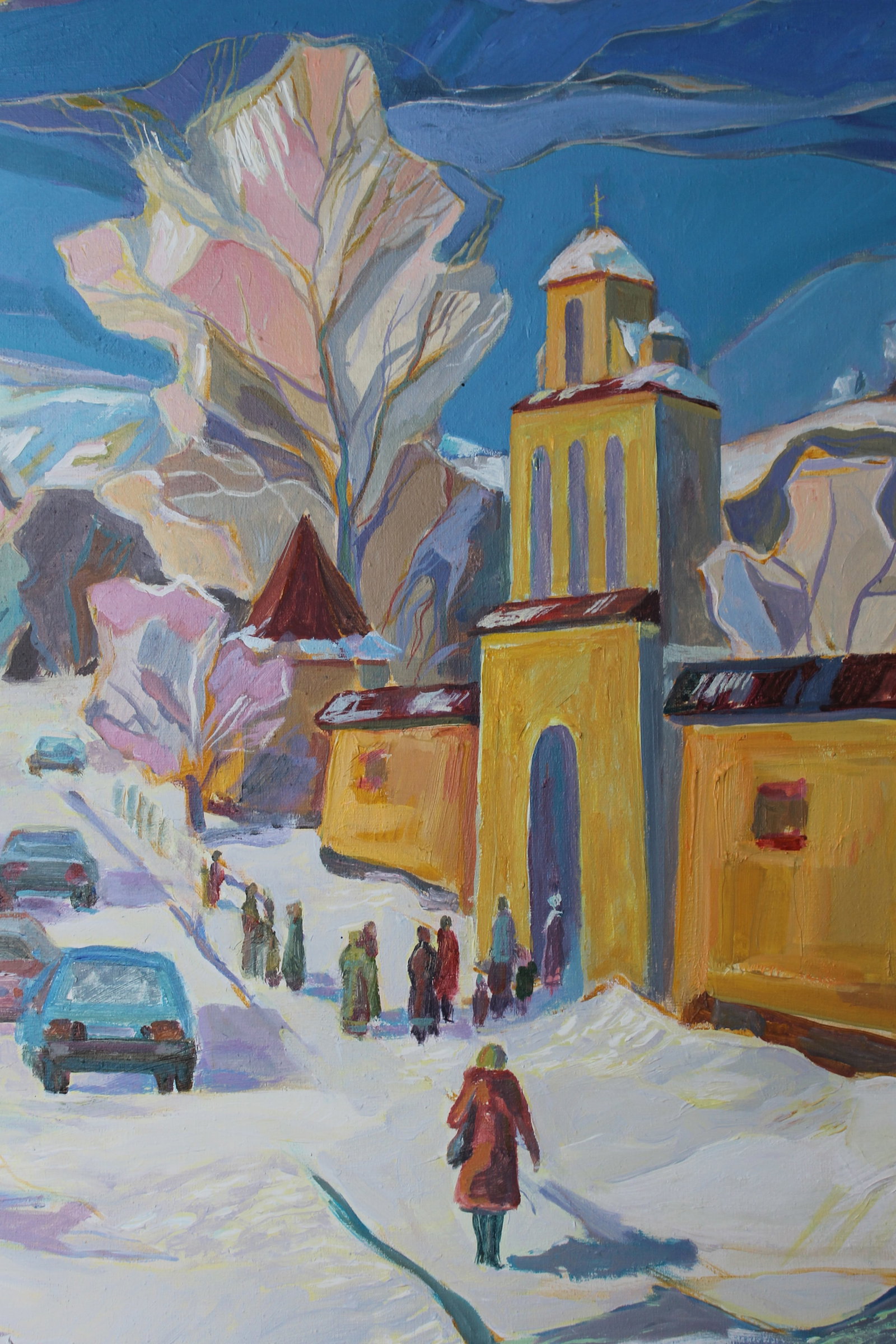 Acrylic painting Landscape Sunday Maria Voloschak - 2