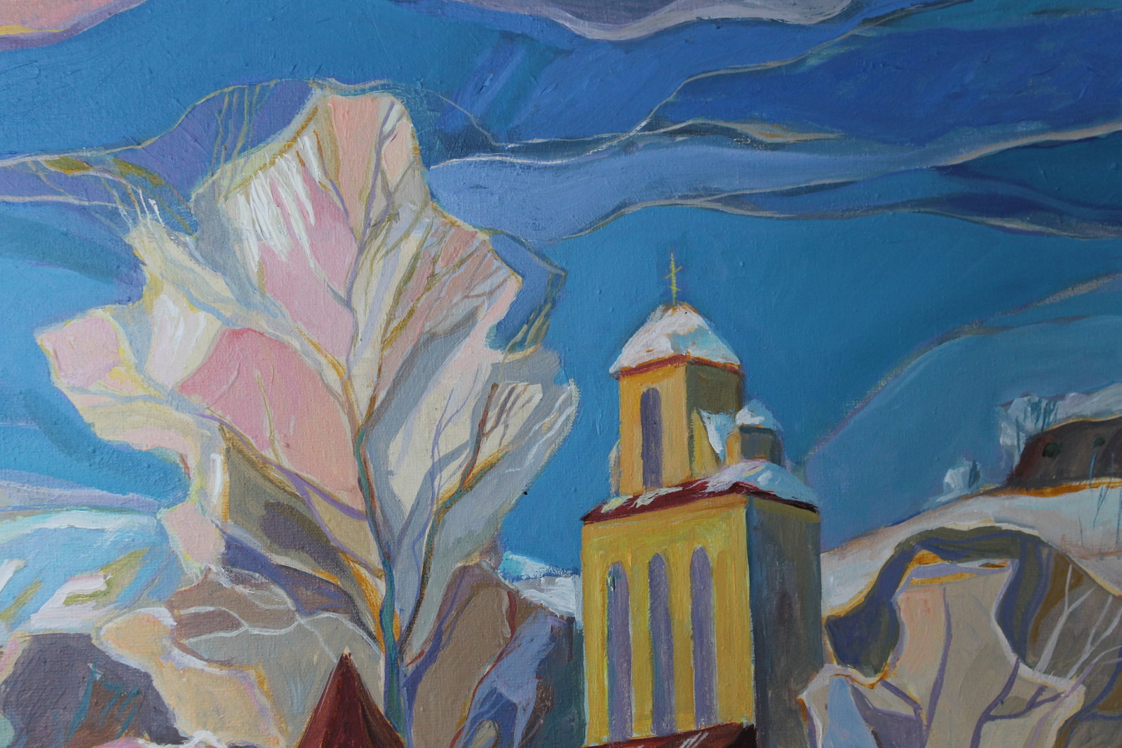 Acrylic painting Landscape Sunday Maria Voloschak - 5