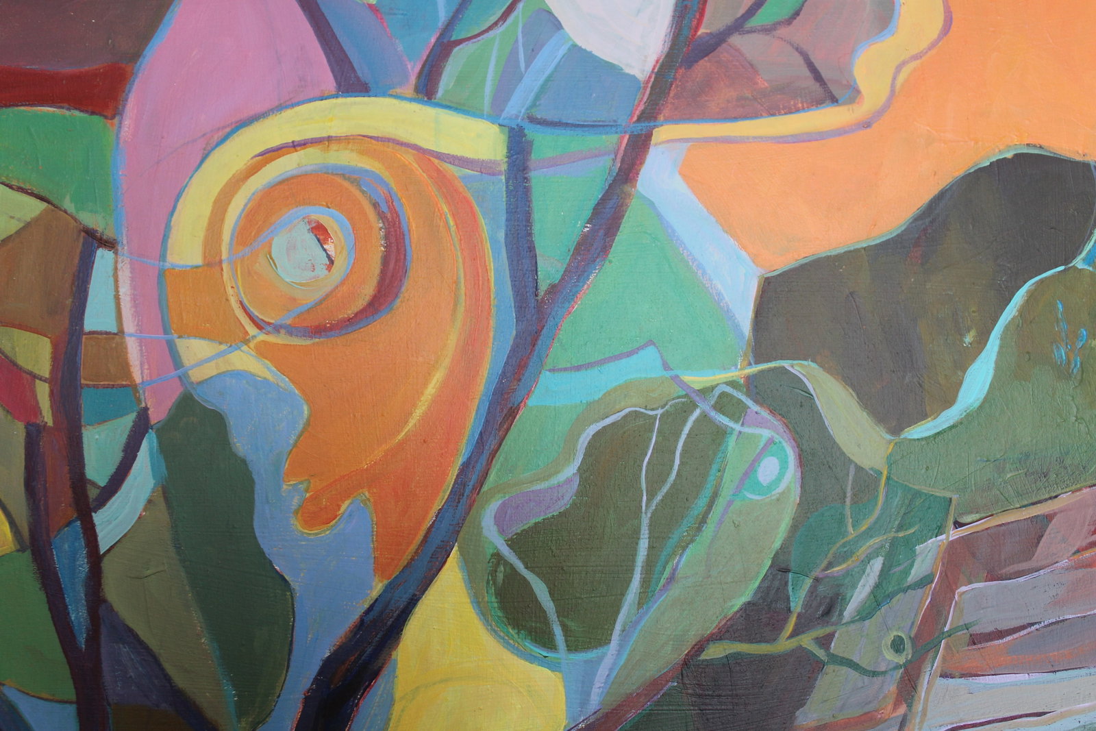 Acrylic painting Landscape Old Well Maria Voloschak - 3