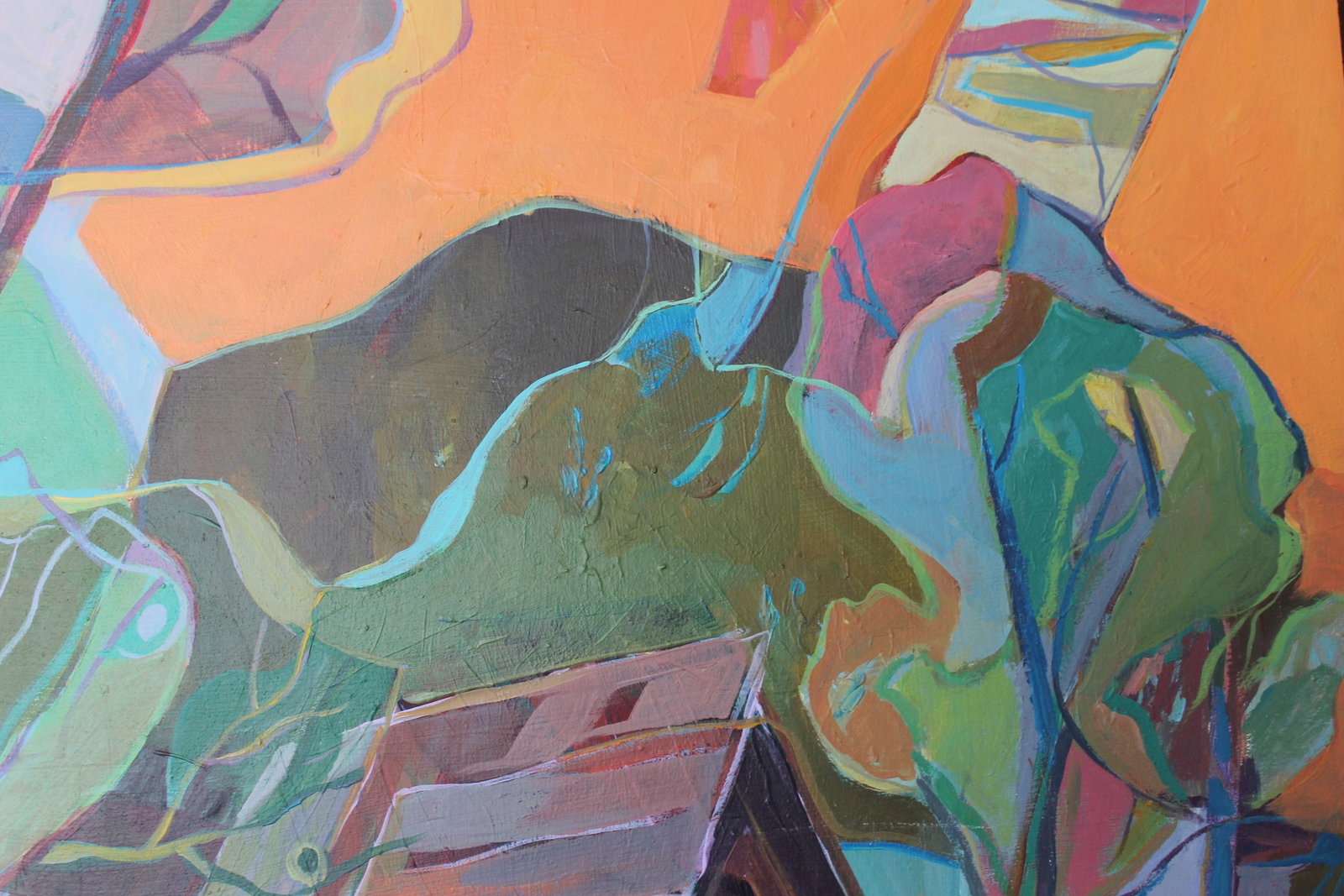 Acrylic painting Landscape Old Well Maria Voloschak - 6