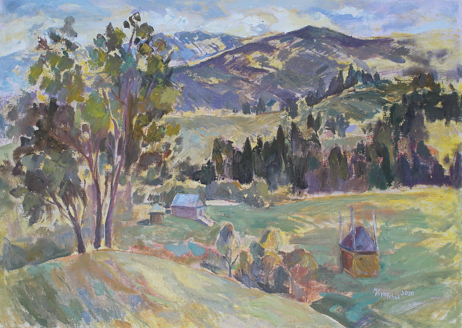 Oil painting Landscape Countryside Maria Voloschak (1 of 5)