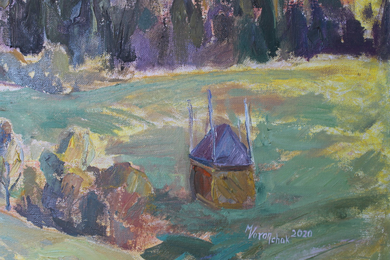 Oil painting Landscape Countryside Maria Voloschak - 2