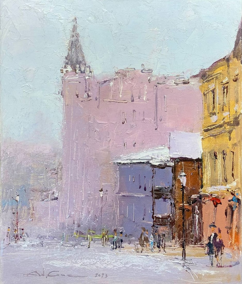 Oil painting Kyiv, St. Andrew's Descent Andrii G.: Title: Oil painting Kyiv, St. Andrew's Descent Andrii G. Description: 11Guk Painter: Andrii G. Size: 30x25 cm/ 11.81x9.84 inches Components: oil, canvas Original painting CONDITION: exellent ERA:2023