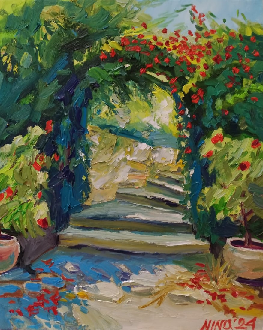 Oil painting Artists' settlement Nina L: Title: Oil painting Artists' settlement Nina L Description: 22Lt Painter: Nina L. Size: 50x40 cm/ 19.68x15.74 inches Components: oil, canvas Original painting CONDITION: exellent ERA: 2024 ARTIST: She