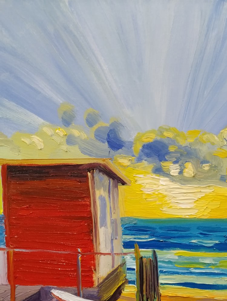 Oil painting Beach Nina L - 2