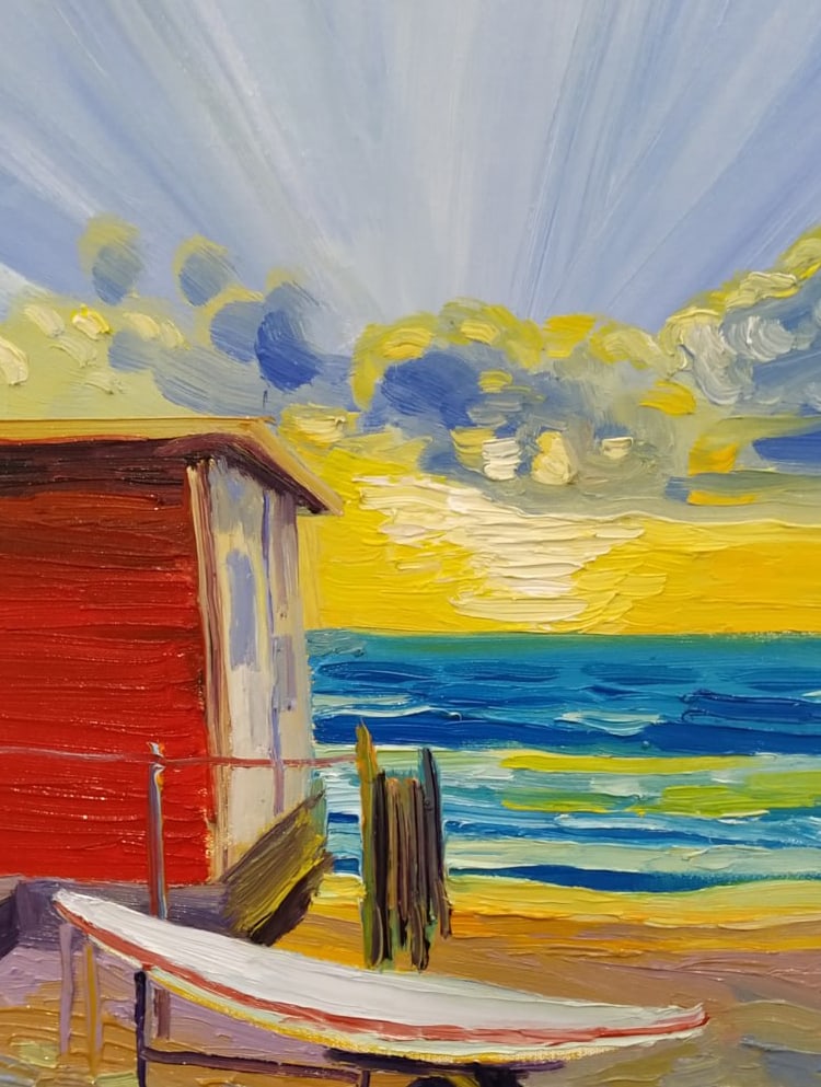Oil painting Beach Nina L - 6