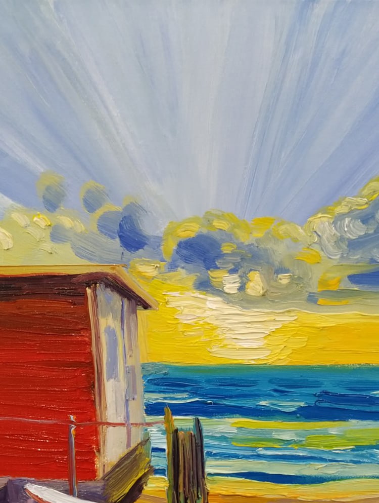 Oil painting Beach Nina L - 7