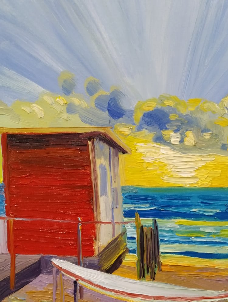 Oil painting Beach Nina L - 9