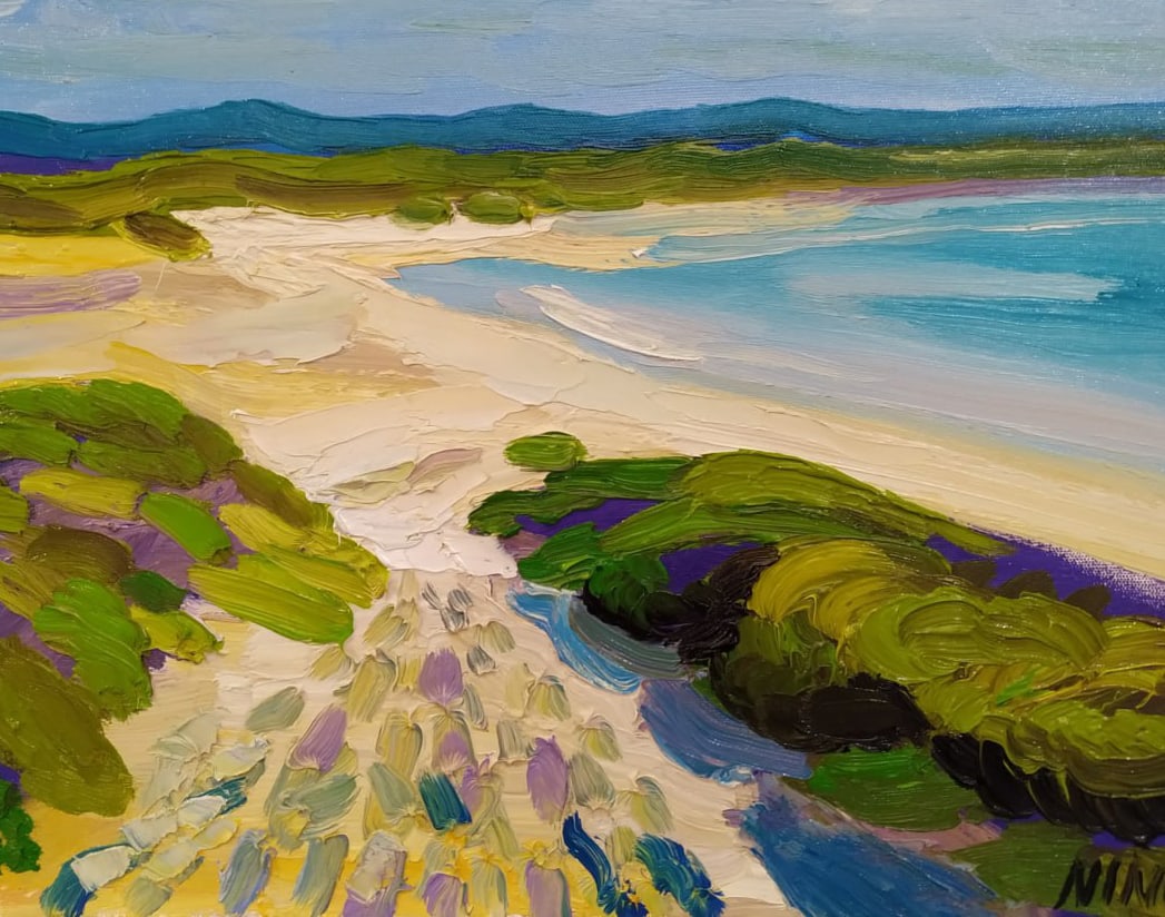 Oil painting Atlit Beach Nina L - 8
