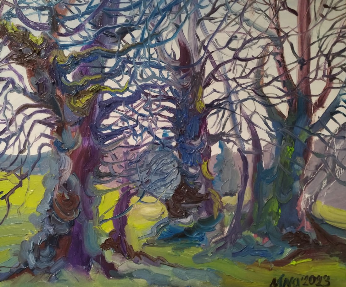 Oil painting Oaks Nina L (1 of 10)