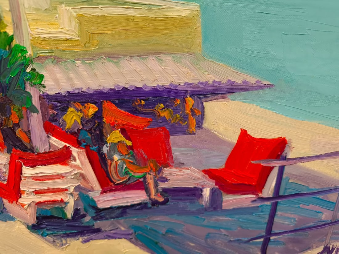 Oil painting City of Acre Nina L - 4