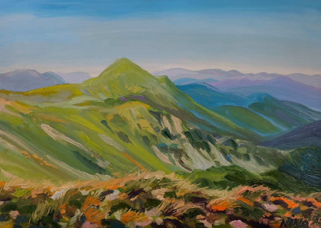 Landscape Oil painting Mountain Nina L (1 of 6)