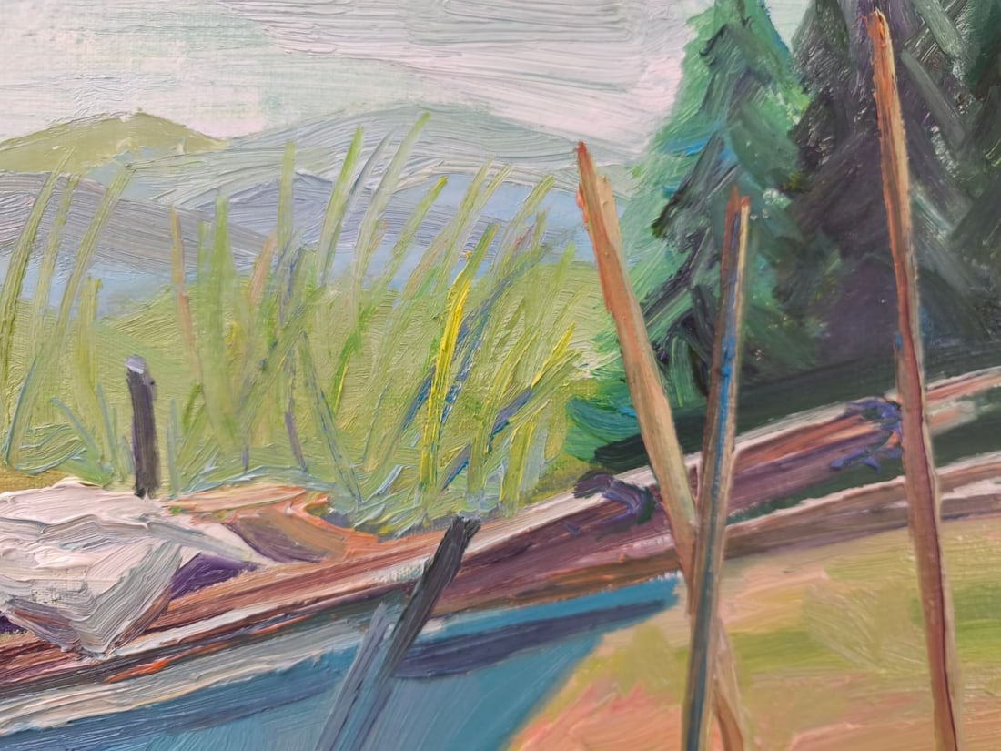 Landscape Oil painting Rural Nina L - 6
