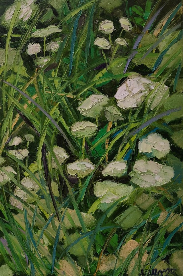 Landscape Oil painting Hedge Nina L: Title: Landscape Oil painting Hedge Nina L Description: 170Lt Painter: Nina L. Size: 60x40 cm/ 23.62x15.74 inches Components: oil, canvas Original painting CONDITION: exellent ERA: 2025 ARTIST: She wa