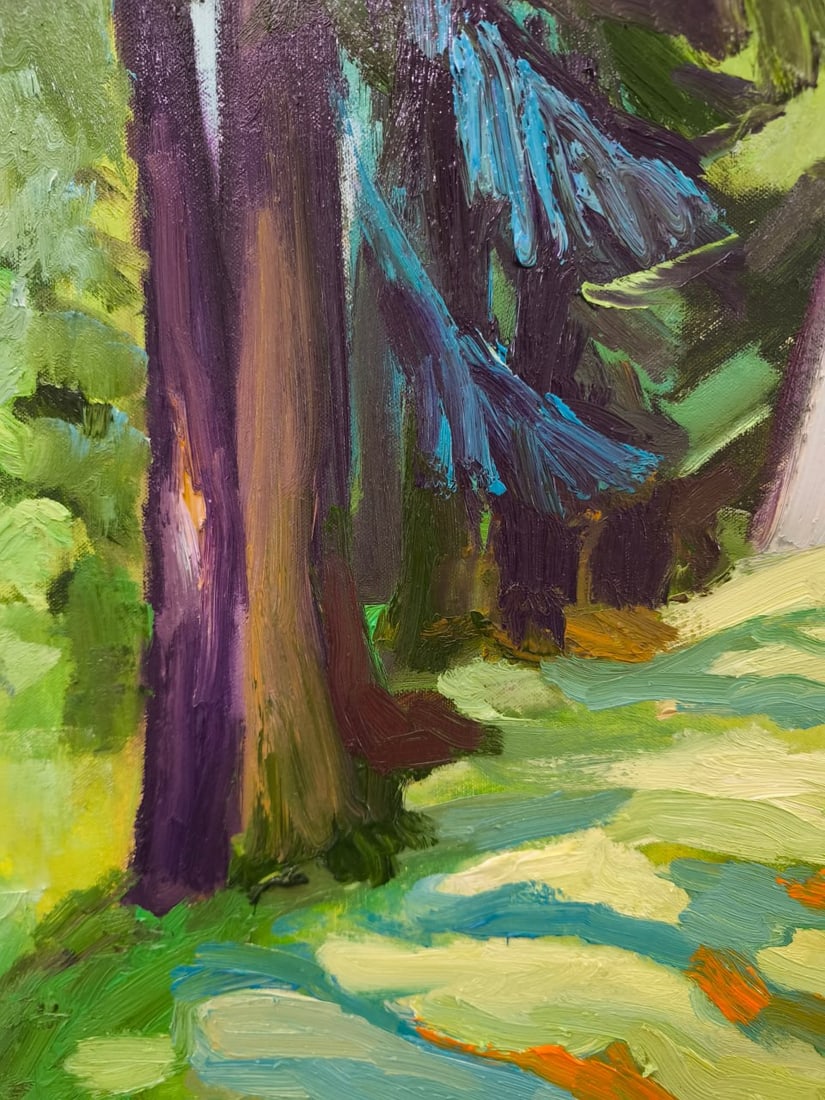 Landscape Oil painting High hill Nina L - 2