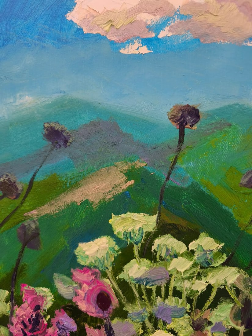 Landscape Oil painting Hill Nina L - 2