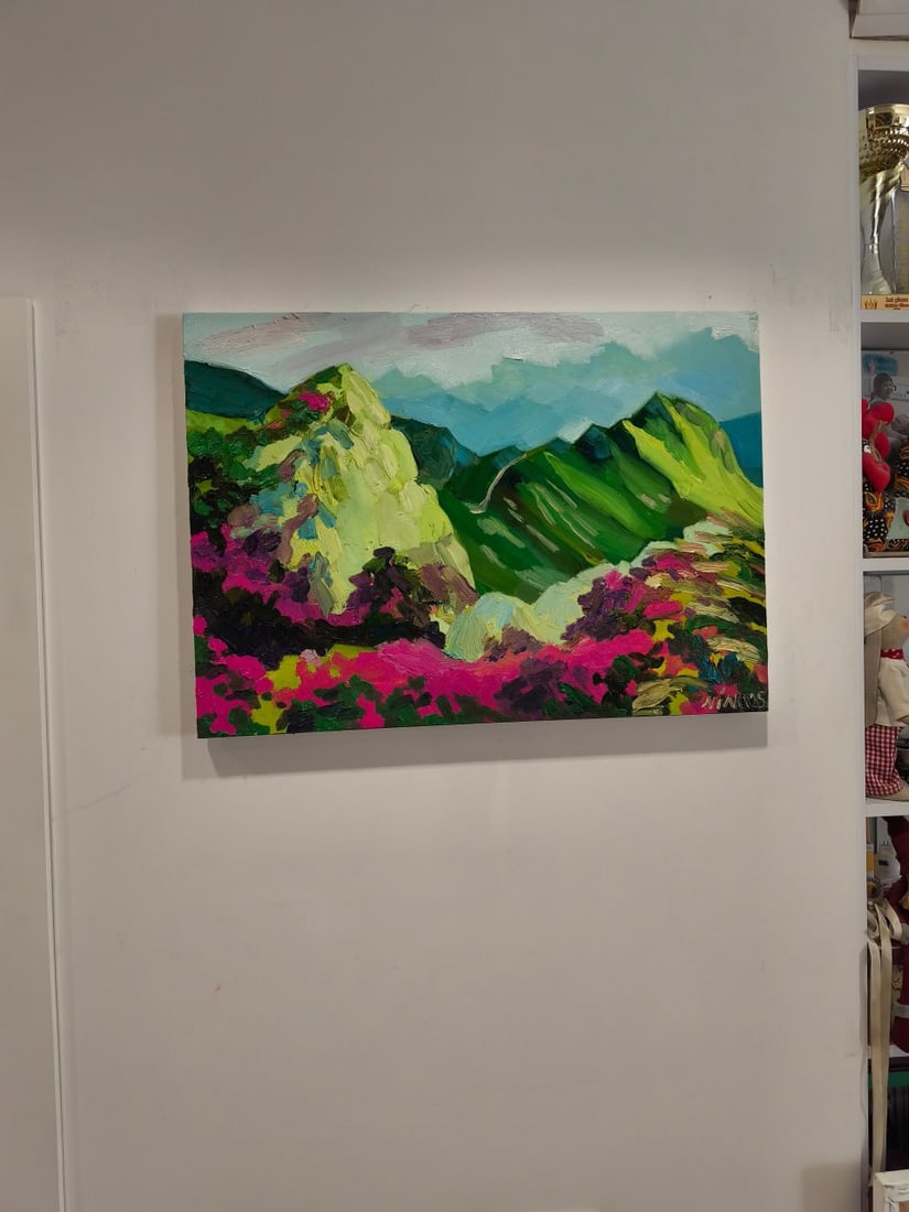 Landscape Oil painting Flower Hill Nina L - 2
