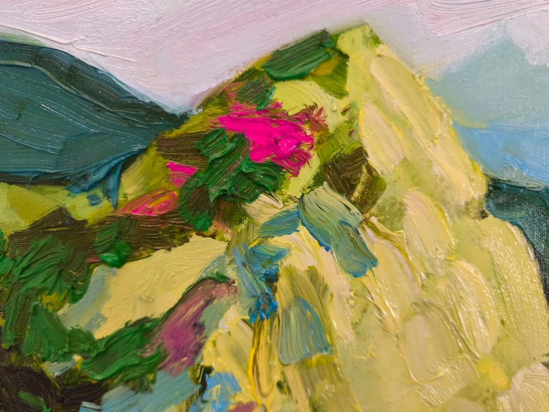 Landscape Oil painting Flower Hill Nina L - 3