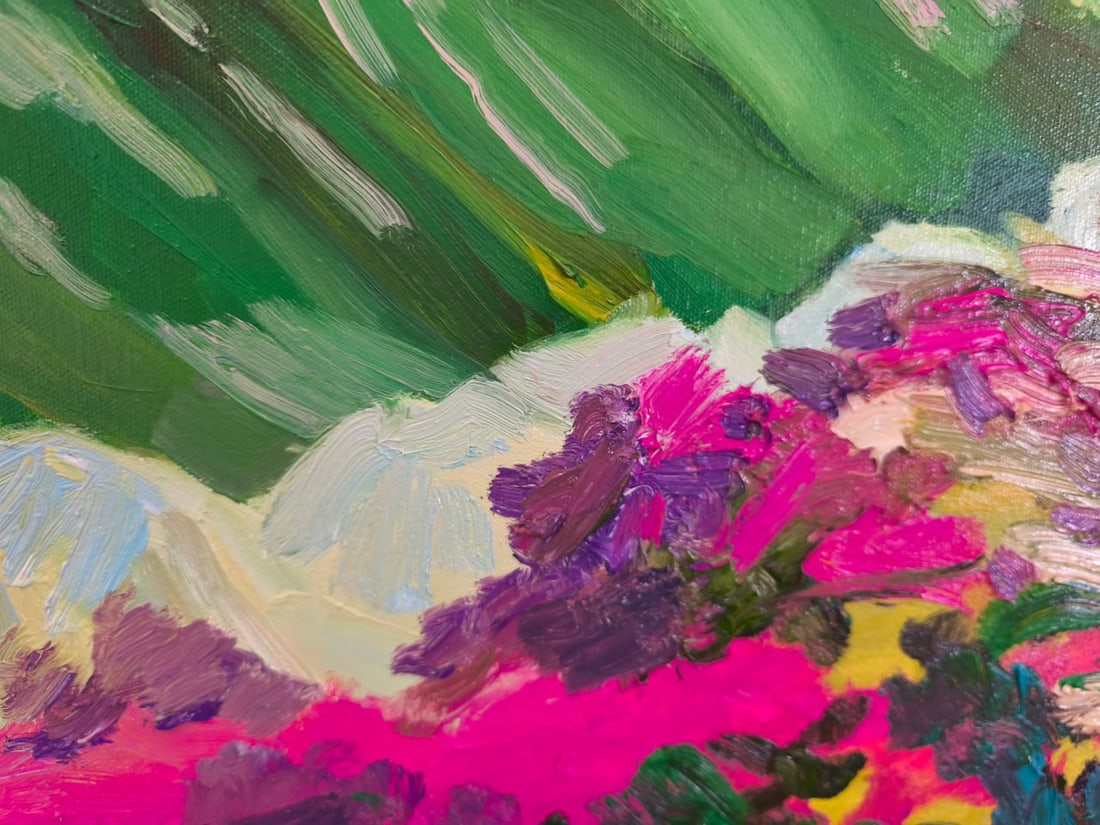 Landscape Oil painting Flower Hill Nina L - 6