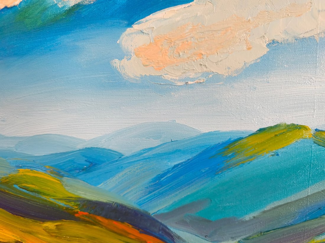 Landscape Oil painting Under the Sky Nina L - 4