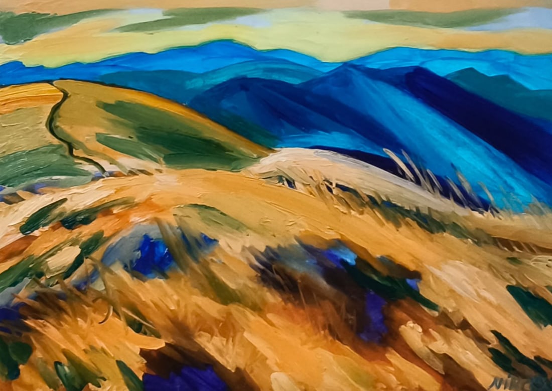 Landscape Oil painting Skyline Nina L: Title: Landscape Oil painting Skyline Nina L Description: 187Lt Painter: Nina L. Size: 50x70 cm/ 19.68x27.55 inches Components: oil, canvas Original painting CONDITION: exellent ERA: 2025 ARTIST: She