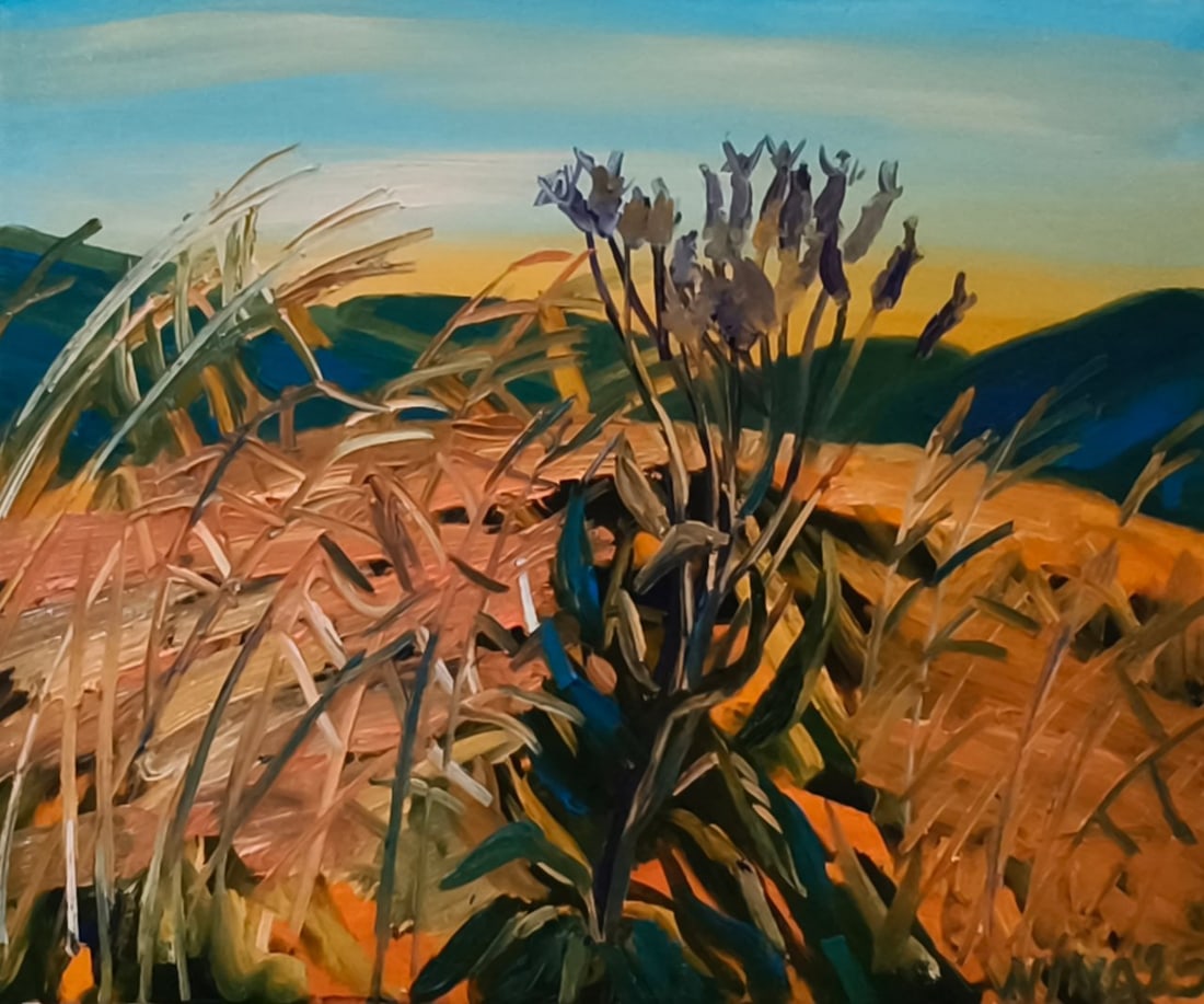 Landscape Oil painting Field Nina L (1 of 9)