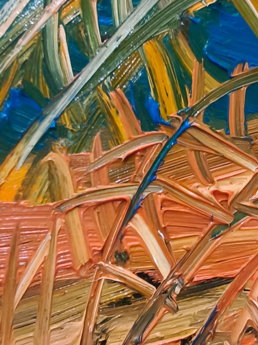 Landscape Oil painting Field Nina L - 5