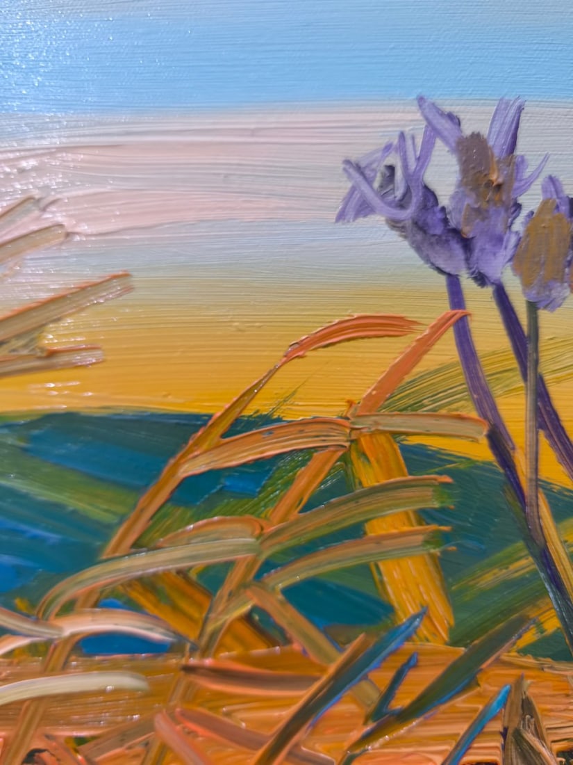 Landscape Oil painting Field Nina L - 8