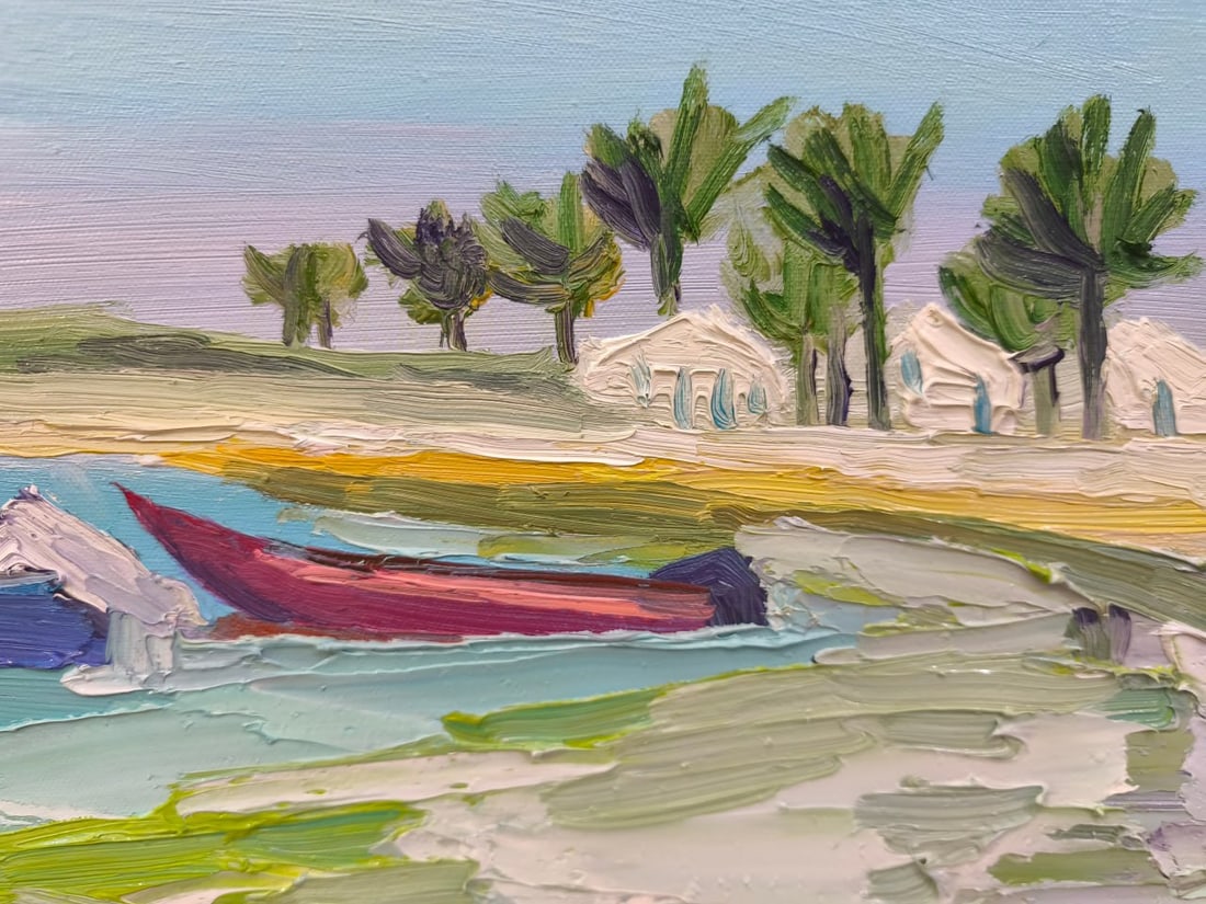 Landscape Oil painting Coastline Nina L - 2