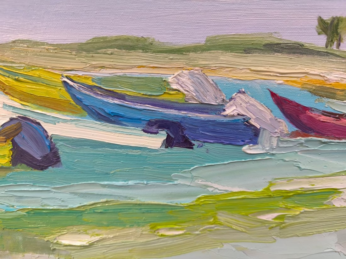Landscape Oil painting Coastline Nina L - 4