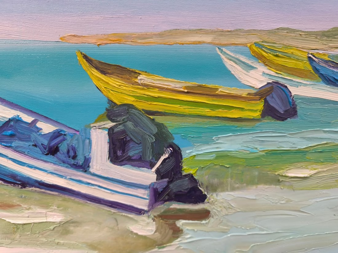 Landscape Oil painting Coastline Nina L - 5