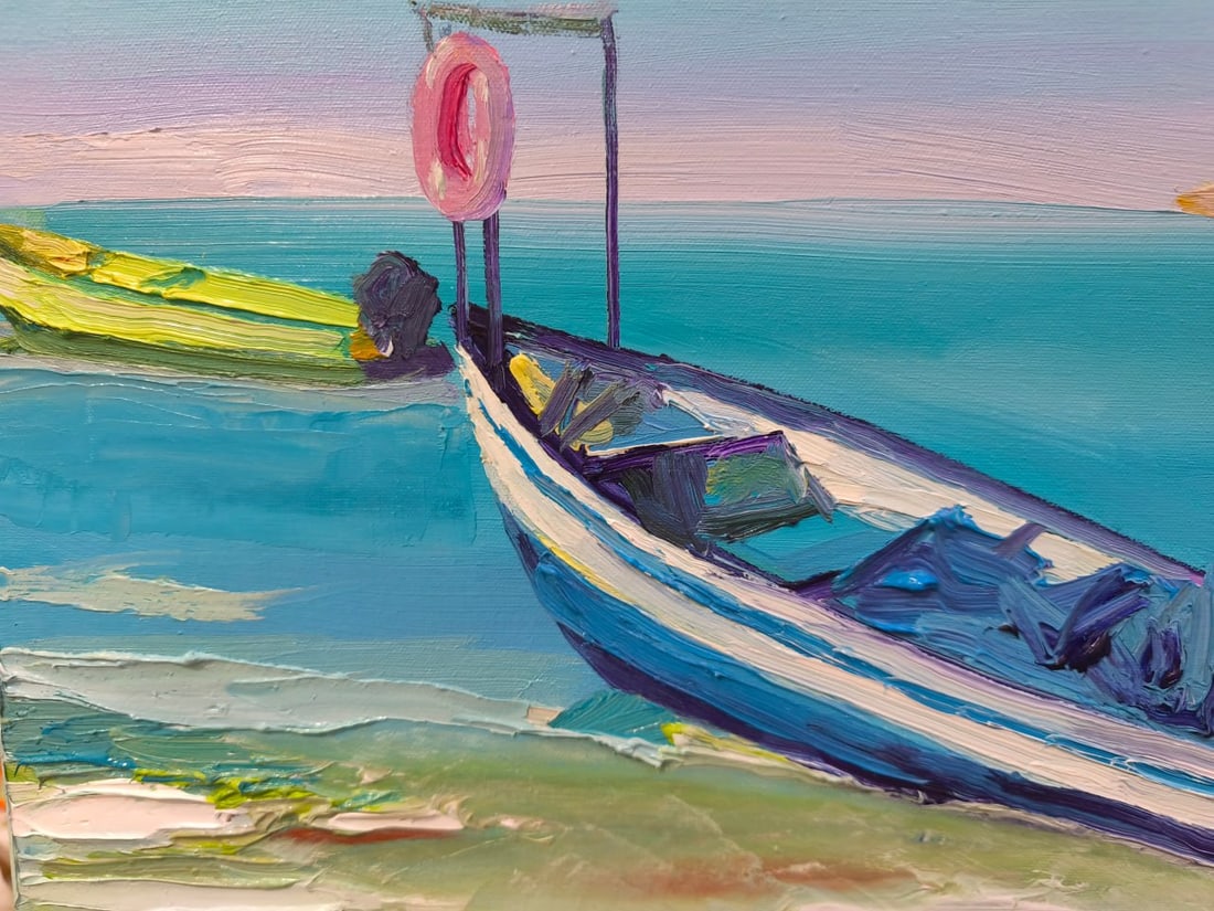 Landscape Oil painting Coastline Nina L - 6