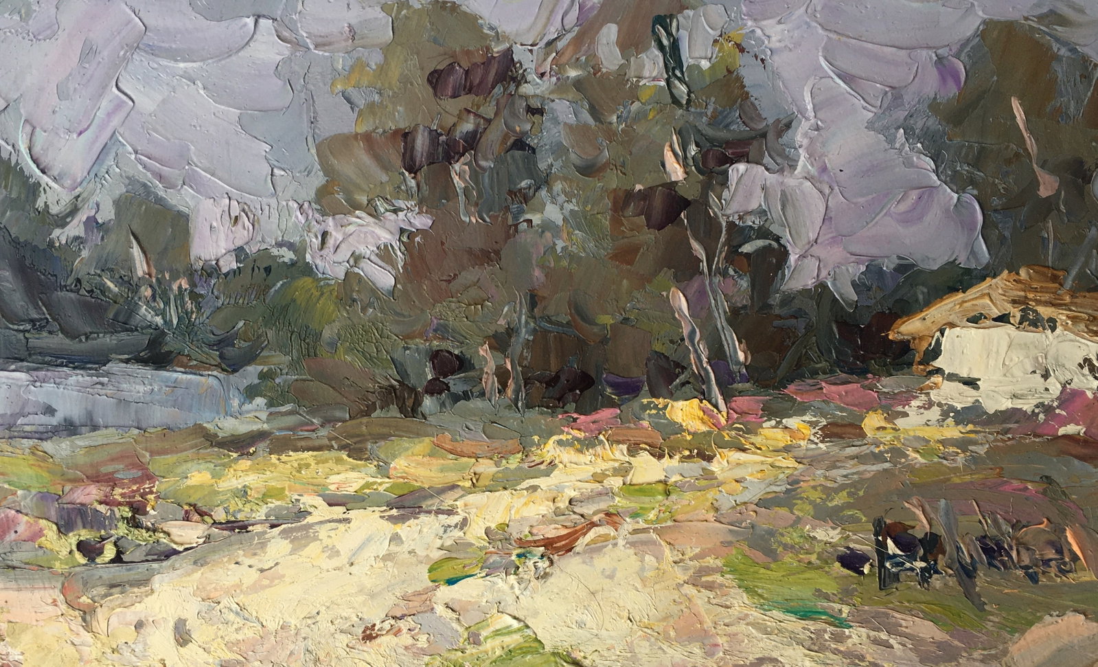 Oil painting Forest Sergey Ivanovich: Title: Oil painting Forest Sergey Ivanovich Description: 87ALAA Painter: Sergey Ivanovich Animov Size: 19x12 cm/7.48x4.72 inches Components: cardboard, oil Original painting from our collection ERA: m