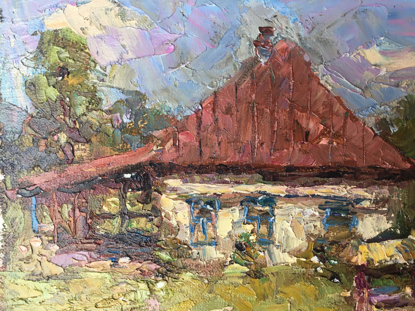 Oil painting rural street Sergey Ivanovich - 2