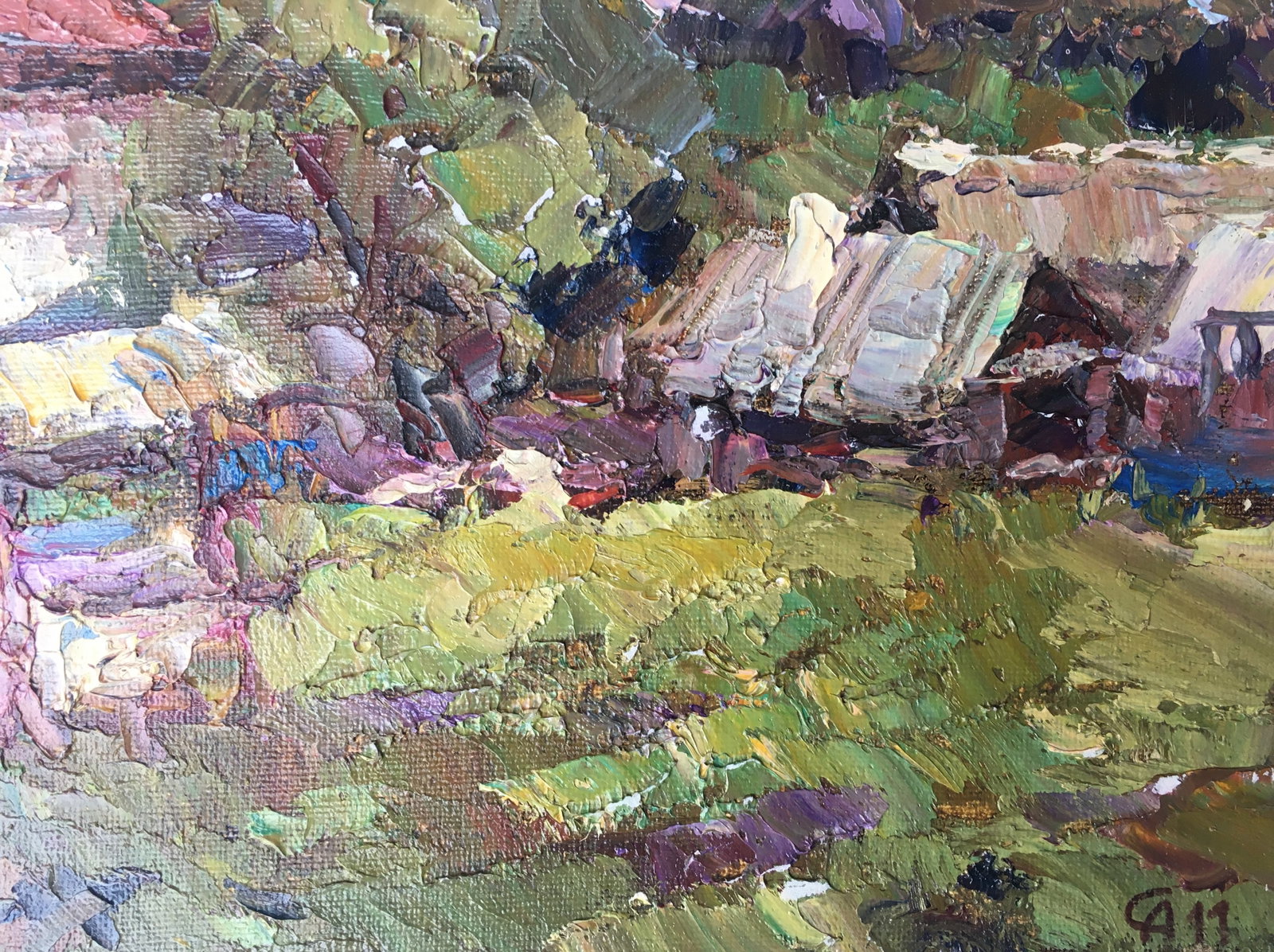 Oil painting rural street Sergey Ivanovich - 8