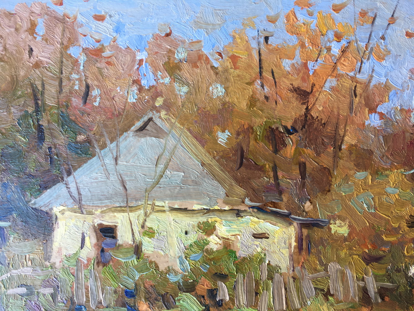 Oil painting Lonely courtyard Sergey Ivanovich - 3