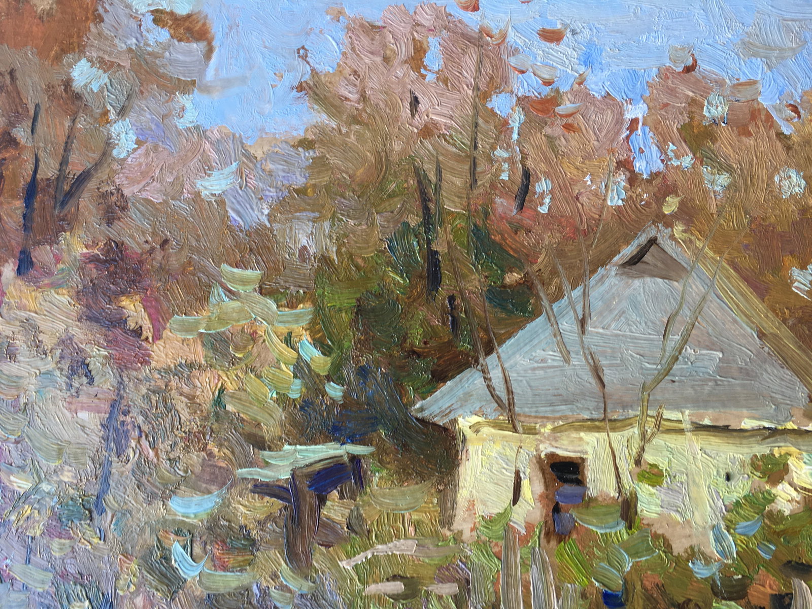 Oil painting Lonely courtyard Sergey Ivanovich - 4