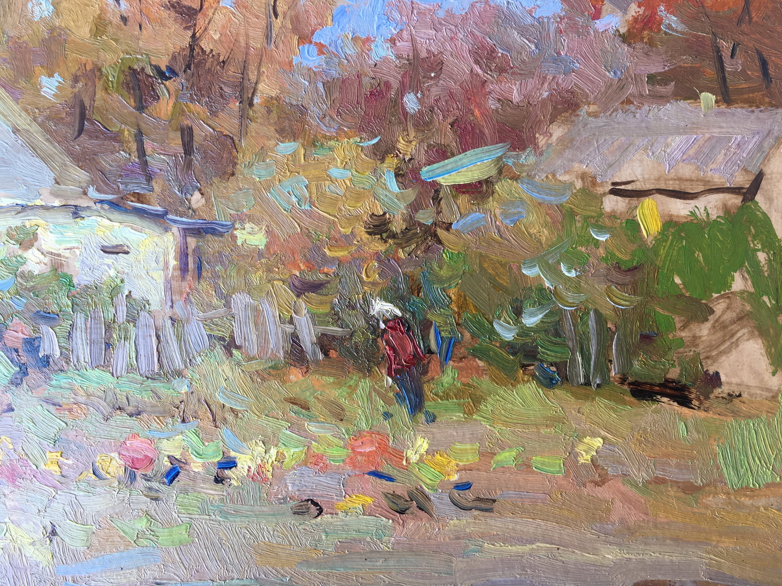 Oil painting Lonely courtyard Sergey Ivanovich - 5