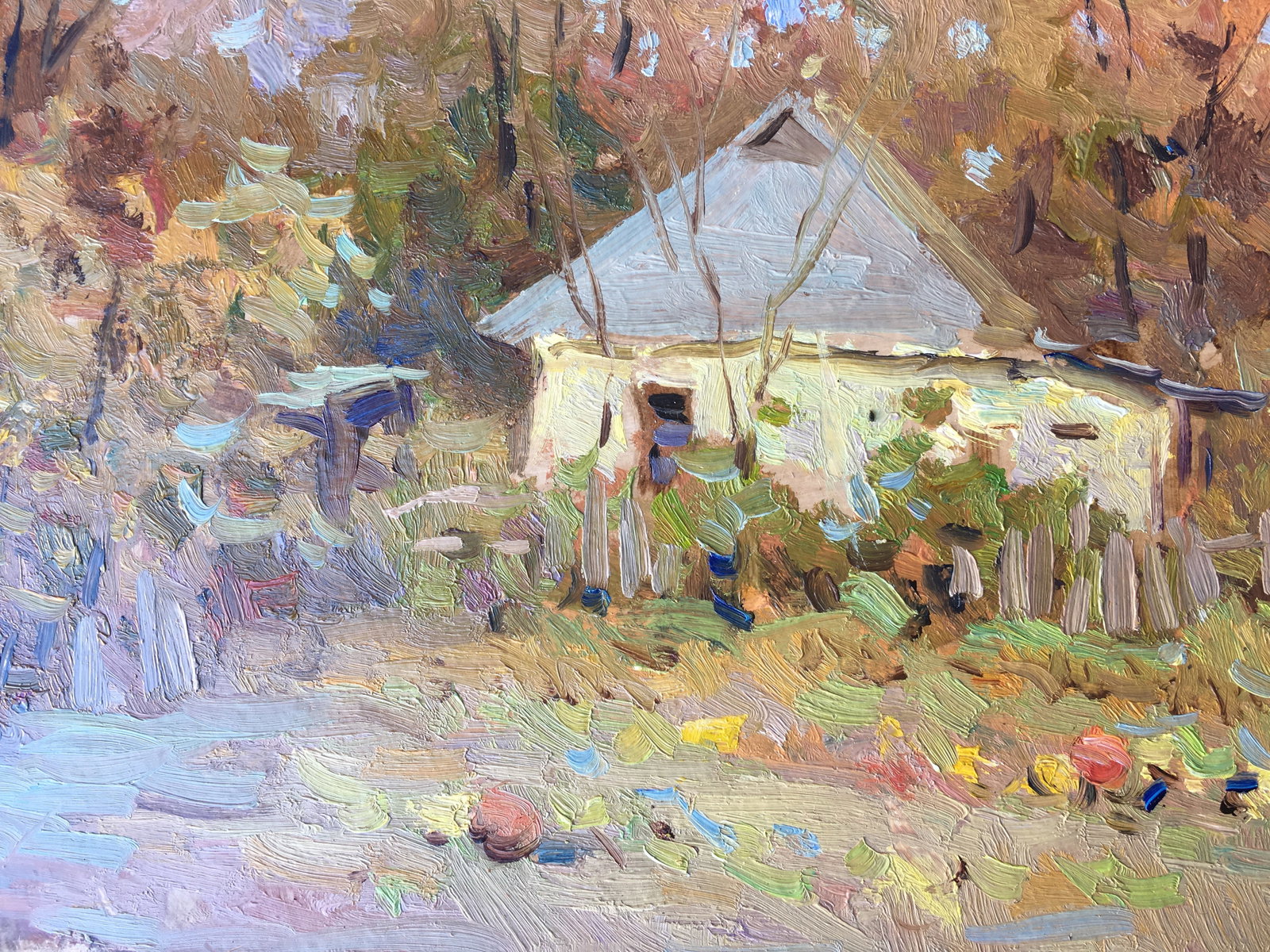 Oil painting Lonely courtyard Sergey Ivanovich - 6