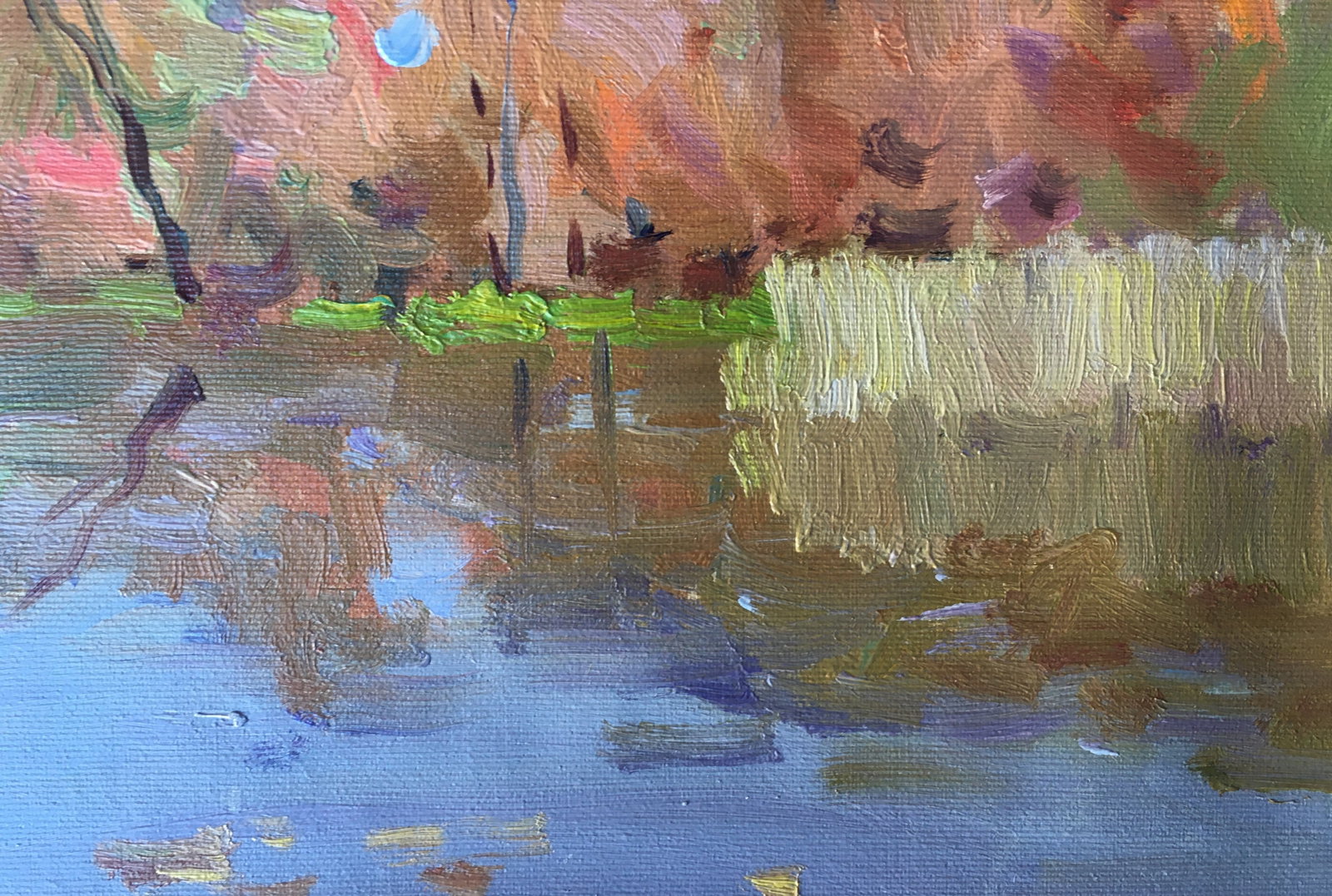 Oil painting Autumn river Sergey Ivanovich - 10
