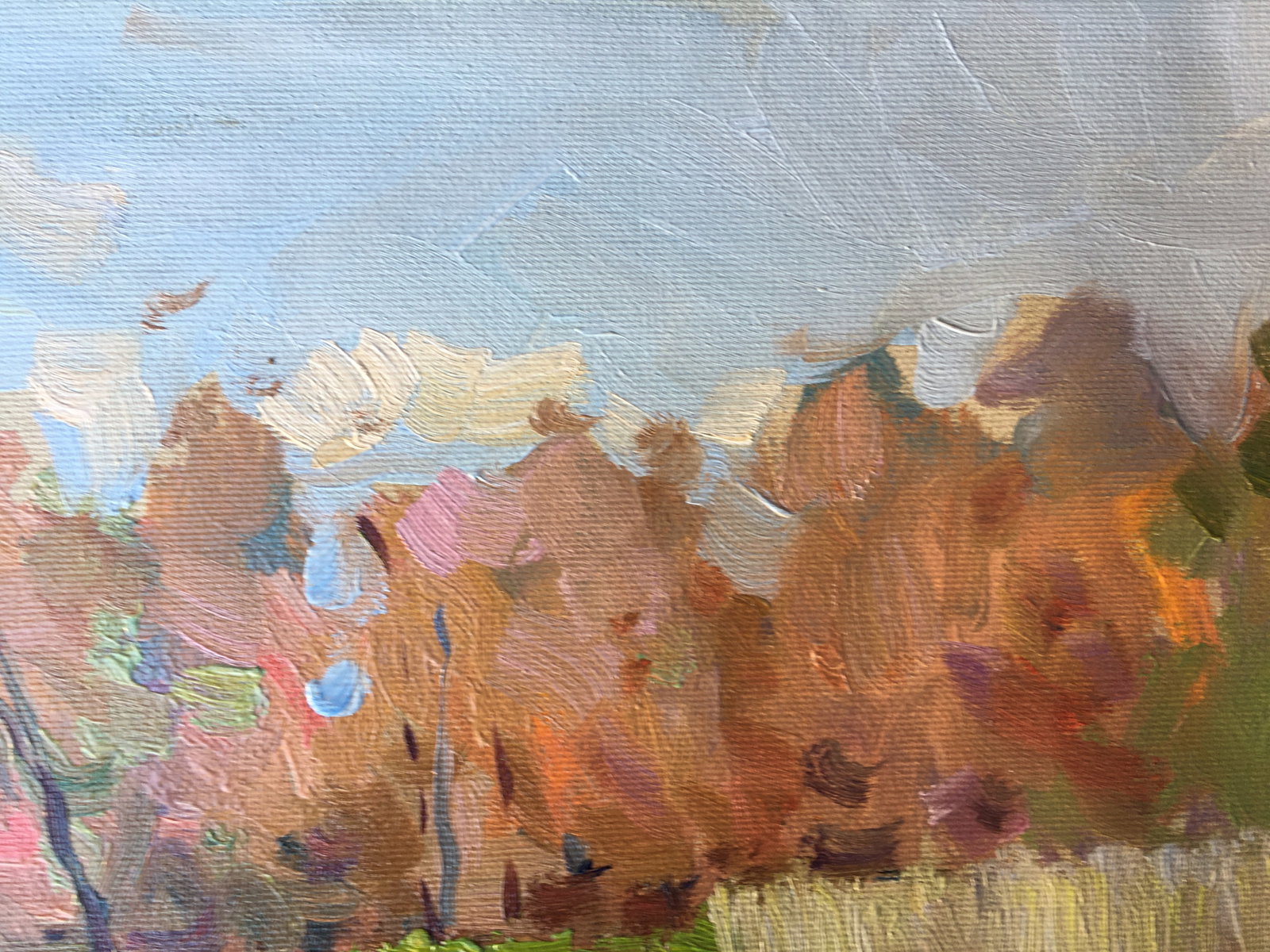 Oil painting Autumn river Sergey Ivanovich - 11