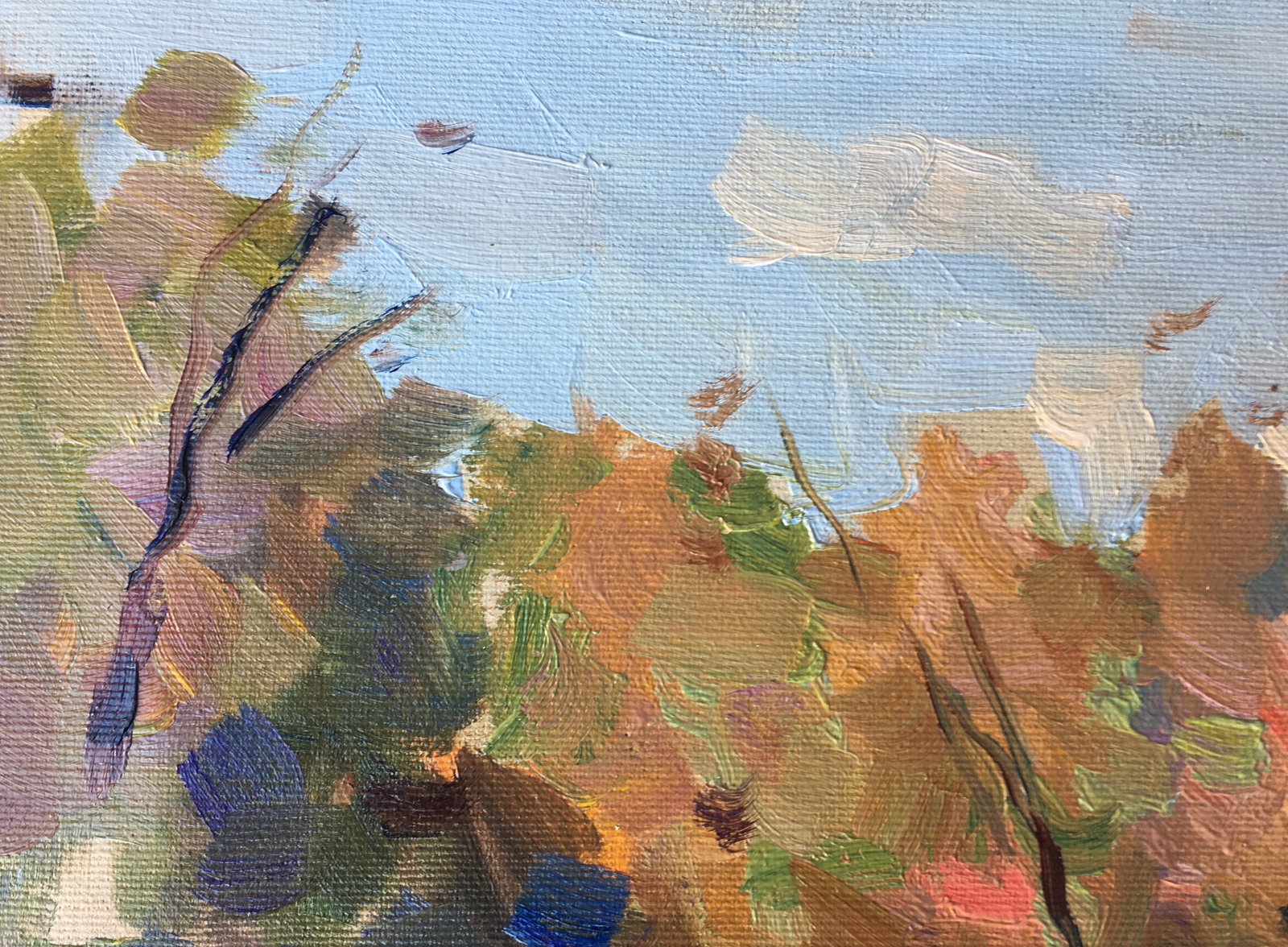 Oil painting Autumn river Sergey Ivanovich - 3
