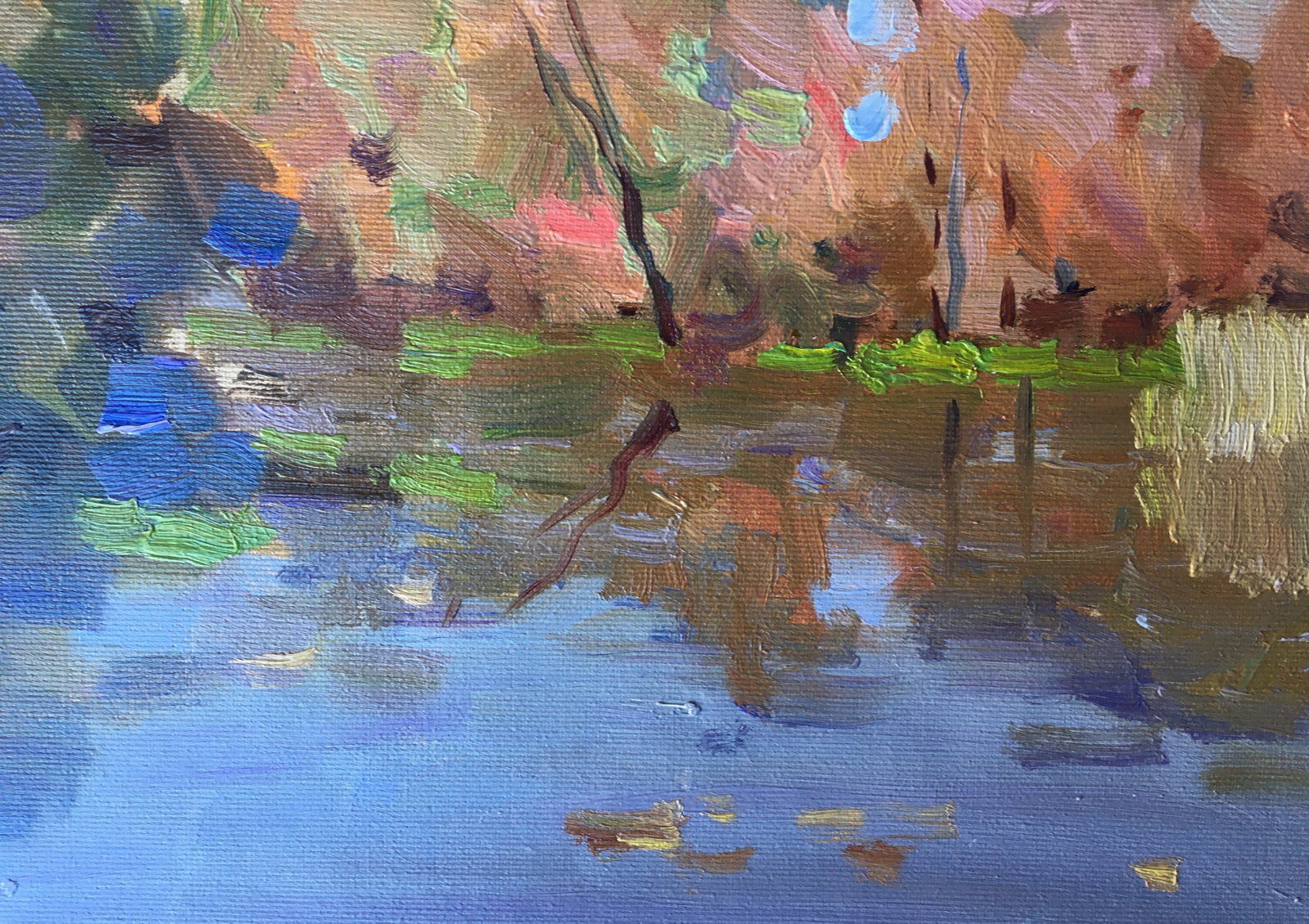 Oil painting Autumn river Sergey Ivanovich - 4