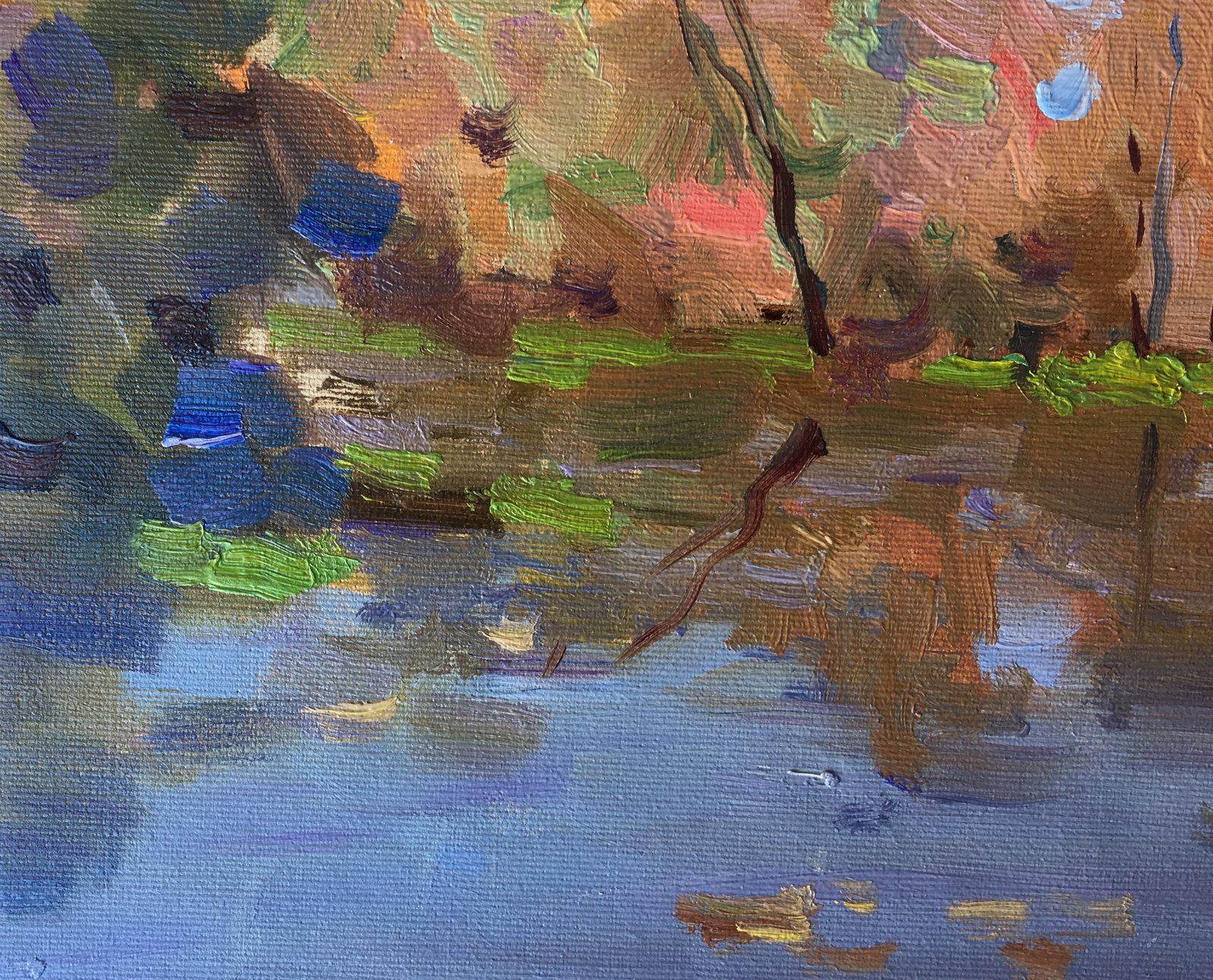 Oil painting Autumn river Sergey Ivanovich - 5