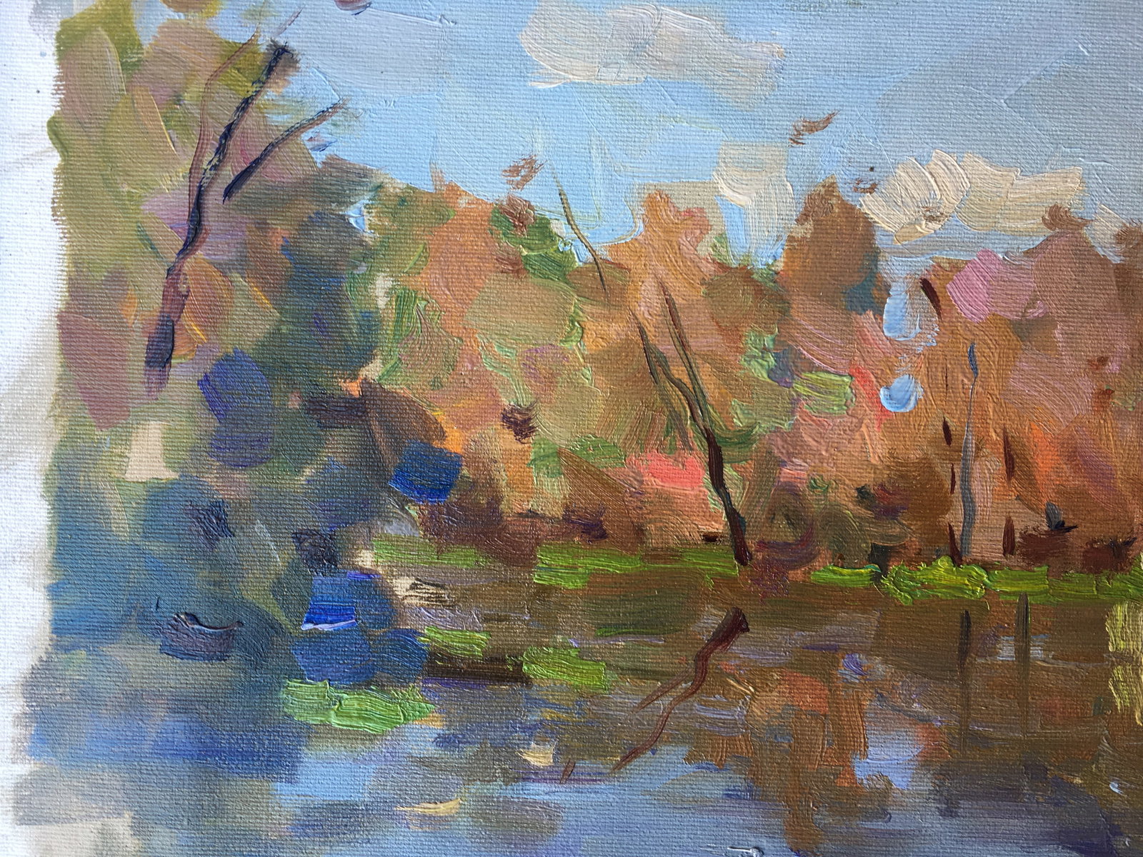 Oil painting Autumn river Sergey Ivanovich - 7