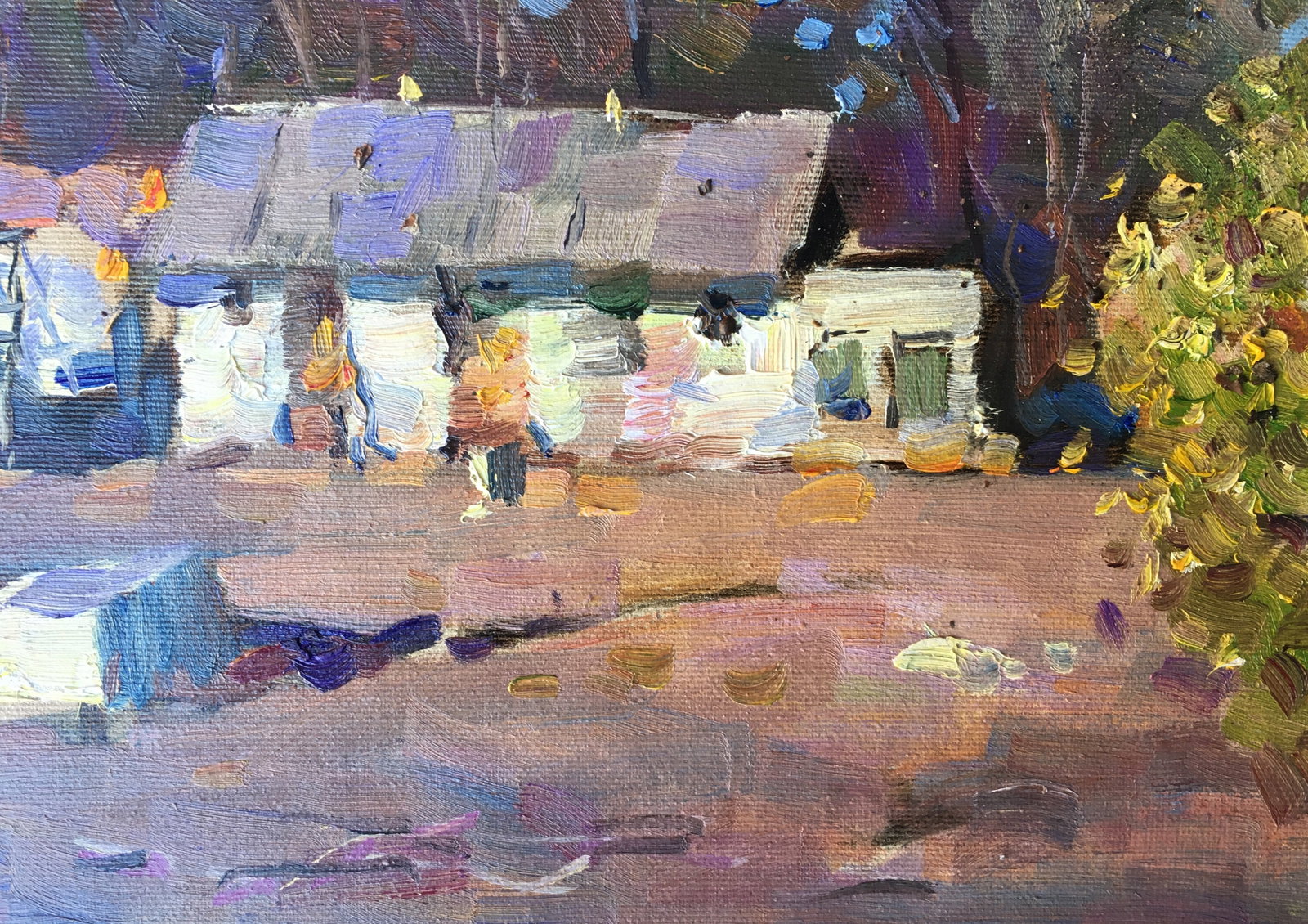 Oil painting Twilight in the village Sergey Ivanovich - 4