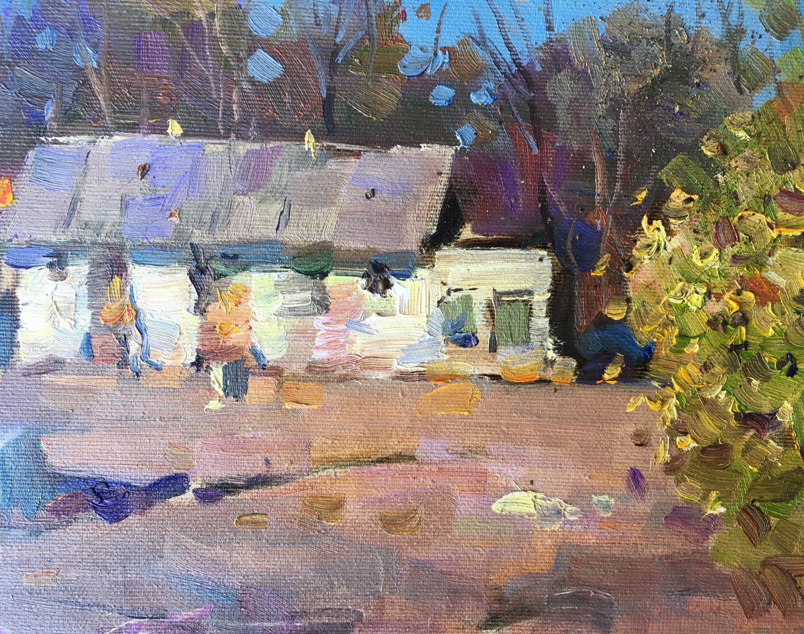 Oil painting Twilight in the village Sergey Ivanovich - 5