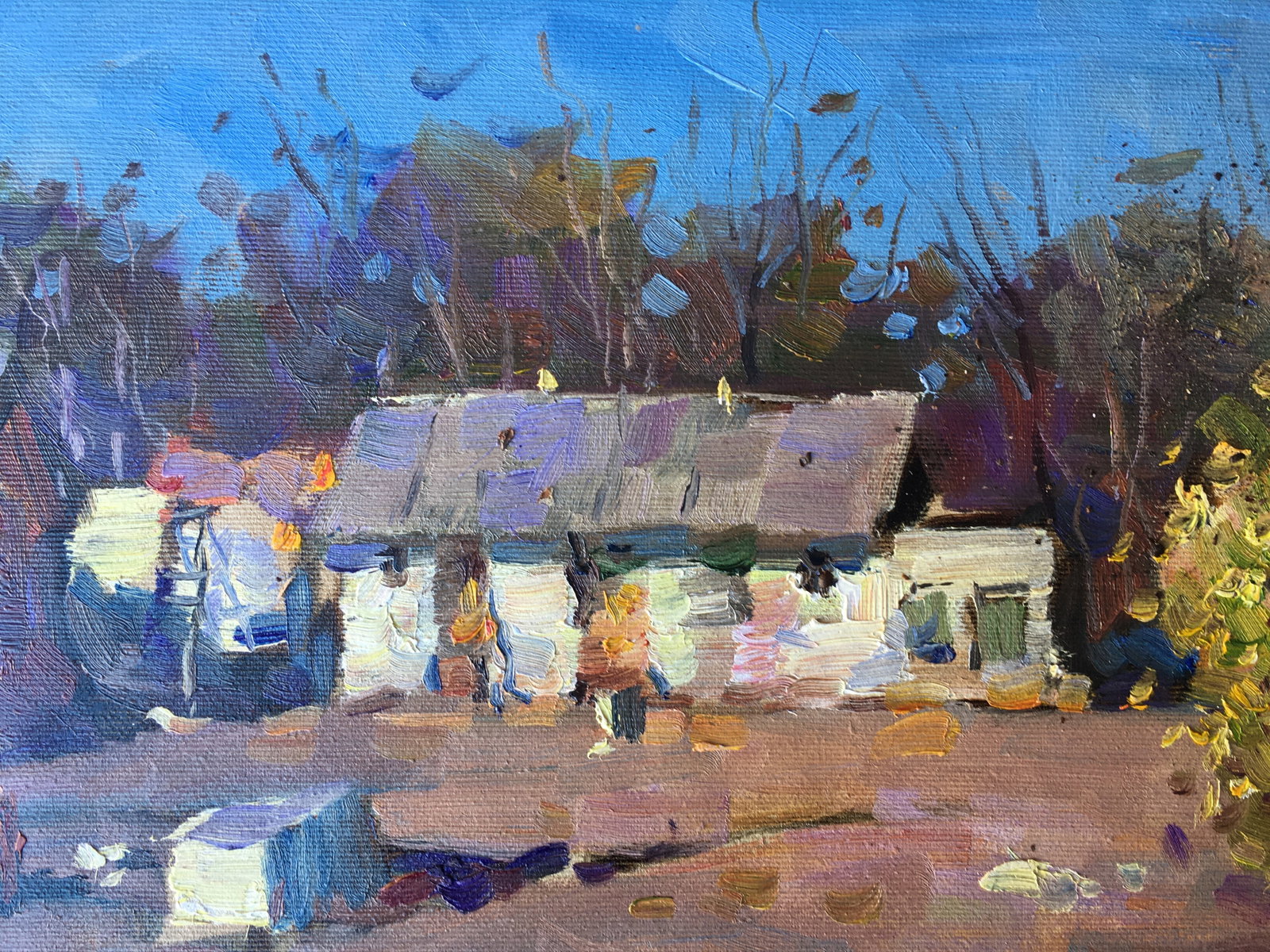 Oil painting Twilight in the village Sergey Ivanovich - 6