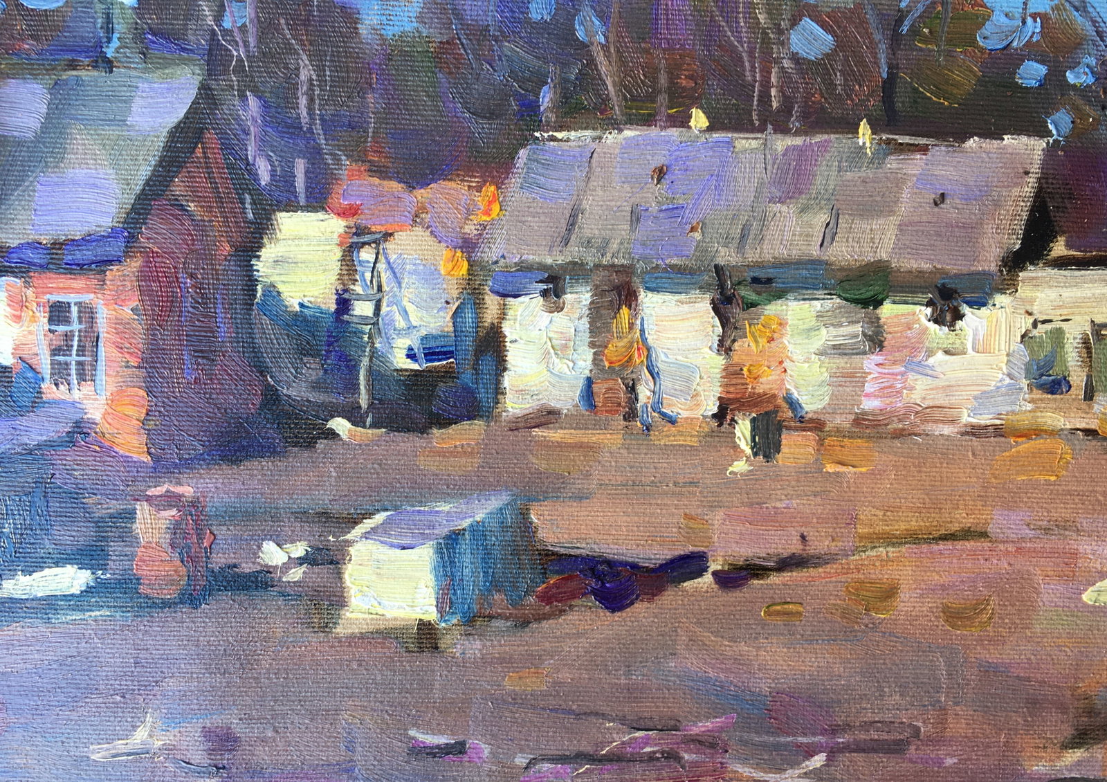Oil painting Twilight in the village Sergey Ivanovich - 9