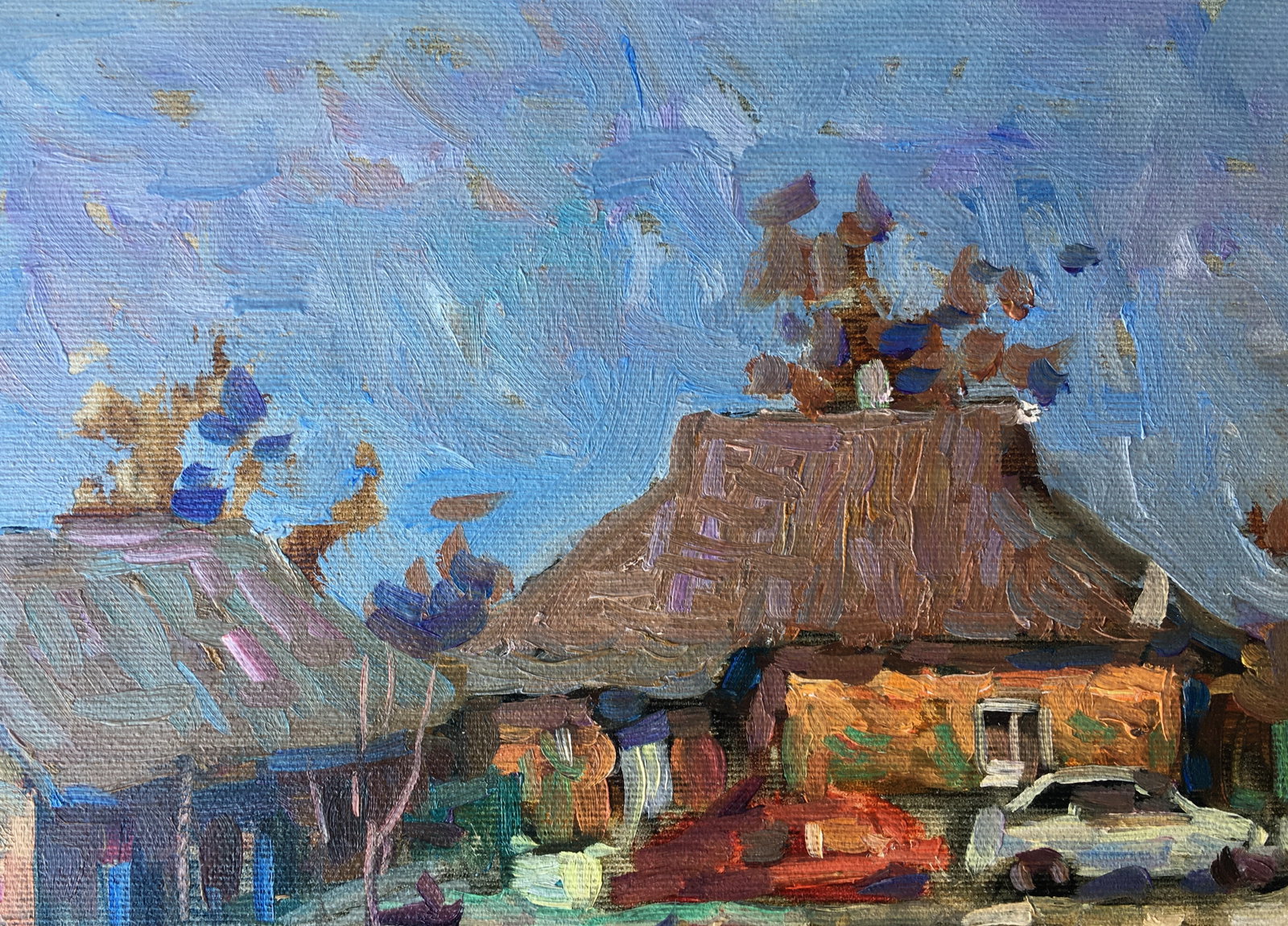Oil painting Winter evening Sergey Ivanovich - 3